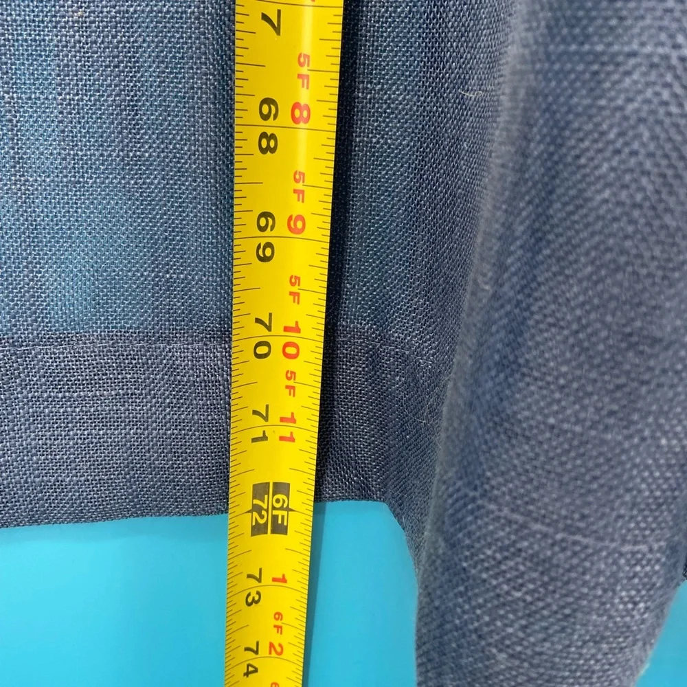 Curtain Panels 2, Blue sheer panels with dark silver grommets,‎ 72” x 54” each